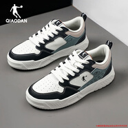 乔丹男鞋高帮板鞋运动鞋休闲鞋子男2025秋冬季皮面防滑耐磨小白鞋男士 521F黑色/山影绿 44