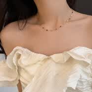 伊灿彩色水晶串珠项链女2025年新款爆款轻奢小众锁骨链复古高级感颈链 彩色水晶串珠项链女