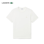 LACOSTE法国鳄鱼情侣款纯色休闲简约百搭日常圆领短袖T恤|TH0546 70V/米白色 L 4 /175