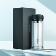 雷德夫（LEIDFOR）G7 玻璃杯 双层直身茶杯 男款大容量泡茶水杯 幻影黑 500ml