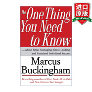 The One Thing You Need to Know 英文原版 最后告诉你三条一定之规 精装 Marcus Buckingham 英文版 进口英语原版书籍