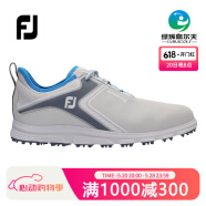 FootJoy 高尔夫球鞋男士球鞋golf运动鞋男鞋FJ无钉鞋 轻量舒适固定钉鞋 58081 灰色/海军蓝 40