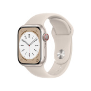 Apple Watch Series 8 智能手表GPS+蜂窝款41毫米星光色铝金属表壳星光色运动型表带 S8 MNJ03CH/A