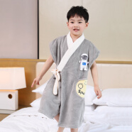 沐凡（mufan）儿童浴袍 可穿儿童吸水睡袍柔软加厚吸水男女宝宝洗澡浴衣 礼盒装