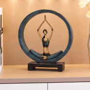 福美林（FUMEILIN）欧式客厅家居装饰品创意电视柜酒柜抽象工艺品摆件雕塑艺术品礼品 合手瑜伽女孩一个