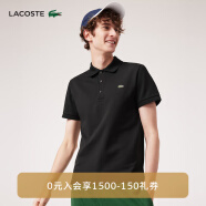 LACOSTE法国鳄鱼男装经典商务休闲纯色翻领POLO衫|PH7937 031/黑色 02/XS