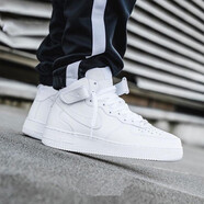 耐克（NIKE）官方网舰店男鞋新款AF1Air Force 1 空军一号复古运动鞋休闲鞋 315123-111/纯白色高 43