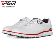 PGM 新款 高尔夫男鞋 男士防水鞋子 旋转鞋带golf球鞋轻便 XZ166-白红色 39码