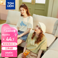 唐狮（TonLion）2023短袖T恤女半袖体恤chic宽松上衣 米白/二批 L 