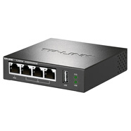 普联（TP-LINK）异地组网云展有线路由器全千兆5口SD-WAN服务器文件远程访问共享VPN企业级虚拟局域网旁挂IPV6公网 TL-R470-B百兆4口1进3出