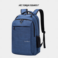 VICTORIATOURIST双肩包电脑包15.6英寸男商务防泼水双肩背包中大学生书包V9006蓝