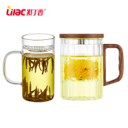 紫丁香（Lilac）玻璃泡茶杯茶水分离水杯子大容量办公室个人专用喝茶过滤S585