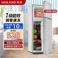海浪小冰箱特价家用小型出租房宿舍双门省电冷冻冷藏一级能效节能迷你电冰箱 109L一级节能/铜管制冷/静音速冷