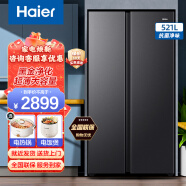 海尔（Haier）521升双变频风冷无霜对开门双开门家用电冰箱一级能效净味BCD-521WGHSSEDSD大容量 BCD-521WGHSSEDSD