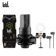 Ickb so8声卡得胜PC-K220电容麦克风套装手机直播电脑抖音快手主播唱歌k歌录音直播设备全套全民话筒