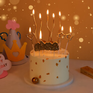 TaTanice 生日蜡烛 生日派对蛋糕插牌生日礼物惊喜装饰 蛋糕装饰 土豪金色