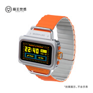 猫王灵感 MC WATCH轻智能潮酷腕表蓝牙手表30+常亮屏长续航方表心率监测老爹表男表时尚女表 磁吸款表带【橙色】