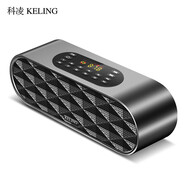 科凌F4蓝牙音箱无线手机迷你便携式U盘可插卡双喇叭小音响车载大音量声音户外重低音炮微信收款播放器 品质黑点歌版