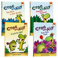 鳄鱼家族4册 英文原版绘本 Croc and Ally The Best in the World 亲子共读 全彩插画版桥梁章节小说 儿童英语课外读物 画风生动 鳄鱼家族4册