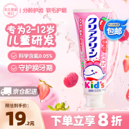 花王（KAO）进口防蛀儿童牙膏70g 木糖醇含氟婴幼儿牙膏3-6-12岁宝宝 草莓味