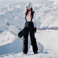 牧途雪（MUTUSNOW） 滑雪裤女单板双板韩国防风防水透气保暖护腰背带滑雪裤 1905女裤 1905女黑裤 L