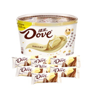 德芙（Dove）奶香白巧克力分享碗装252g休闲小零食糖果礼物