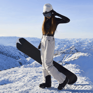 牧途雪（MUTUSNOW） 滑雪裤女单板双板韩国防风防水透气保暖护腰背带滑雪裤 1905女裤 1905女米裤 S