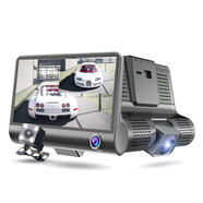 三镜头车内外倒车影像隐藏一体高清夜视行车记录仪广角360防碰瓷 前+内+后三录标配 官方标配 多镜头