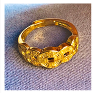 琅清麻将赢钱神器 随身打麻将把把胡打牌戒指转运貔貅男女潮流个性戒 【金色】五帝戒指 开口可调节 标准