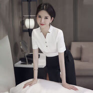 素优米美容师工作服女高端美容院气质时尚套装SPA养生足疗足浴技师服装 主图款 S