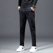 在佐牛仔裤男士秋冬新款韩版黑灰色弹力修身显瘦百搭休闲小脚长裤子男 139黑色 31