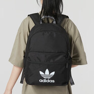 adidas阿迪达斯双肩包 学生书包男女包电脑包休闲训练健身包旅行包背包 黑色三叶草 IJ0761