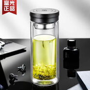 富光商务玻璃杯、办公杯、茶水分离 X1908-SP-320黑色320ml