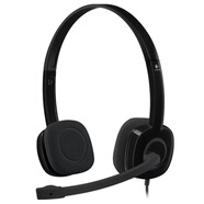 罗技Logitech/ H110 H111 H340 H150 H390头戴式耳机麦克风耳麦 拆封H151 黑色 单插口 标配