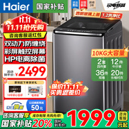 海尔（Haier）波轮洗衣机全自动一级能效直驱变频大神童10公斤双动力家用国家补贴20%防缠绕除螨除菌以旧换新 【24年新品】双动力防缠绕+精华洗+1.2洗净比