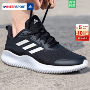 阿迪达斯（adidas）男鞋跑步鞋 春季新款透气缓震耐磨轻便低帮休闲鞋运动鞋 阿尔法/黑的-白色/主推款 40.5