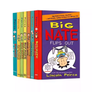 Big Nate 英文原版 我们班有个捣蛋王系列 7册大内特冒险记 青少年课外阅读 儿童爆笑漫画章节书