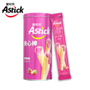 爱时乐（Astick）草莓味夹心棒(注心饼干)150g罐装 蛋卷威化出游囤货 (包装随机发)