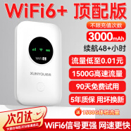 迅优随身wifi免插卡移动wifi6随行网络无线网卡便携式高速4G无线wifi全国通用流量2024款上网宝5 【顶配版wifi6】八核八天线+升级续航48小时