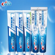 佳洁士（CREST）全优七效牙膏家庭实惠装减少牙垢清新口气多效720g 炫白180.gx2+深洁去口气+强健牙