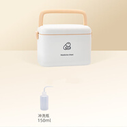 南啵丸角膜塑形镜收纳盒OK镜小巧便携RGP硬性眼镜整理收纳箱外出旅行 【白色】套装3 (收纳盒+冲洗瓶)