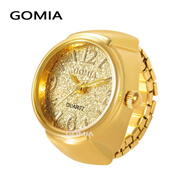 ins满天星戒指手表可看时间金色潮流网红同款戒指表个性 闪金黄金 无赠送备用电池