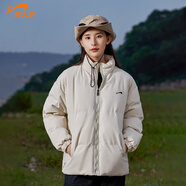 贵人鸟棉衣男冬季棉袄厚外套男装面包服羽绒棉服男女同款  米白色 M