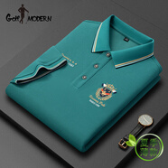 GOLF MODERN高尔夫服装男装 短袖保罗T恤男士夏季翻领POLO衫男 湖绿8502 M