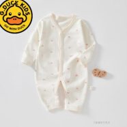 G.DUCKKIDS婴儿连体衣春秋款纯棉a类连身衣套装初生宝宝爬服秋装新生儿衣服 粉爱心满印连体衣春秋 标准码 73cm 建议5-12个月宝宝