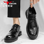 公牛世家 G.N.SHIJIAG.N.Shi Jia/公牛世家休闲皮鞋男 黑色 38