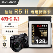 闪映【影协推荐用卡】CFexpress内存卡Type-B相机储存卡适用佳能R5/R5C/R52/R1/R3/1DX3/1DX5 【入门推荐】3.0 CFE-B卡128G 高速连拍 官方标配卡