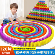 兰酷帕多米诺骨牌积木3-6岁玩具户外益智男孩女童儿童礼物大号120片