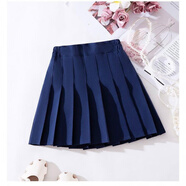 童槐女童百褶裙jk制服小学生百搭黑色学院风春秋季休闲裙子小女孩 藏青裙 120 身高110-115 45斤