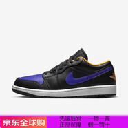 耐克（NIKE）男士篮球鞋 Air Jordan1低帮跑鞋23年新款日常平底运动鞋 black/taxi/dark concord-0 43  / M 9.5 / W 11